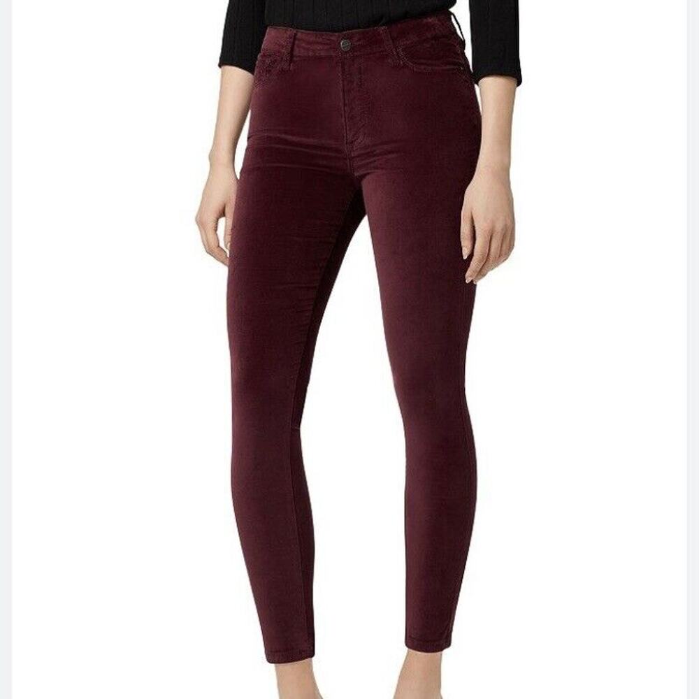 Sanctuary Anthropologie Leggings XS Red Wine Velour Velveteen Holiday Party